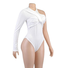 One Shoulder Asymmetric Bodysuit