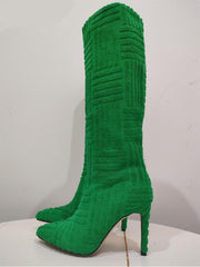 Point Toe Heeled Calf Boots