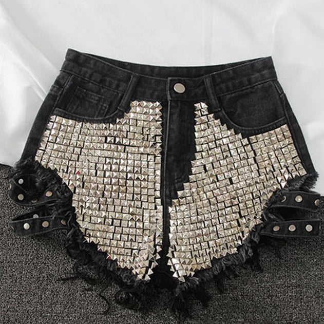 Rockstar High Waisted Denim Shorts