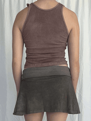 Star Patch Crop Ribbed Tank Top