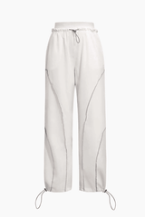 Stitching Detail Toggle Pants