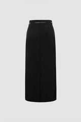 Straight Skirt With Belt