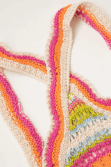 Stripe Cross Strap Knit Cami Top