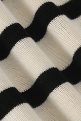 Stripe Short Sleeve Knit Top