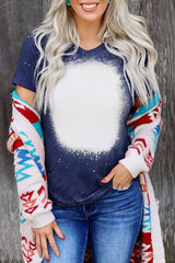 Tie-Dyed Round Neck Short Sleeve T-Shirt