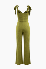 Tie Strap Knot Front Jumpsuit