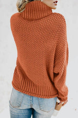 Turtleneck Balloon Long Sleeve Pullover Sweater