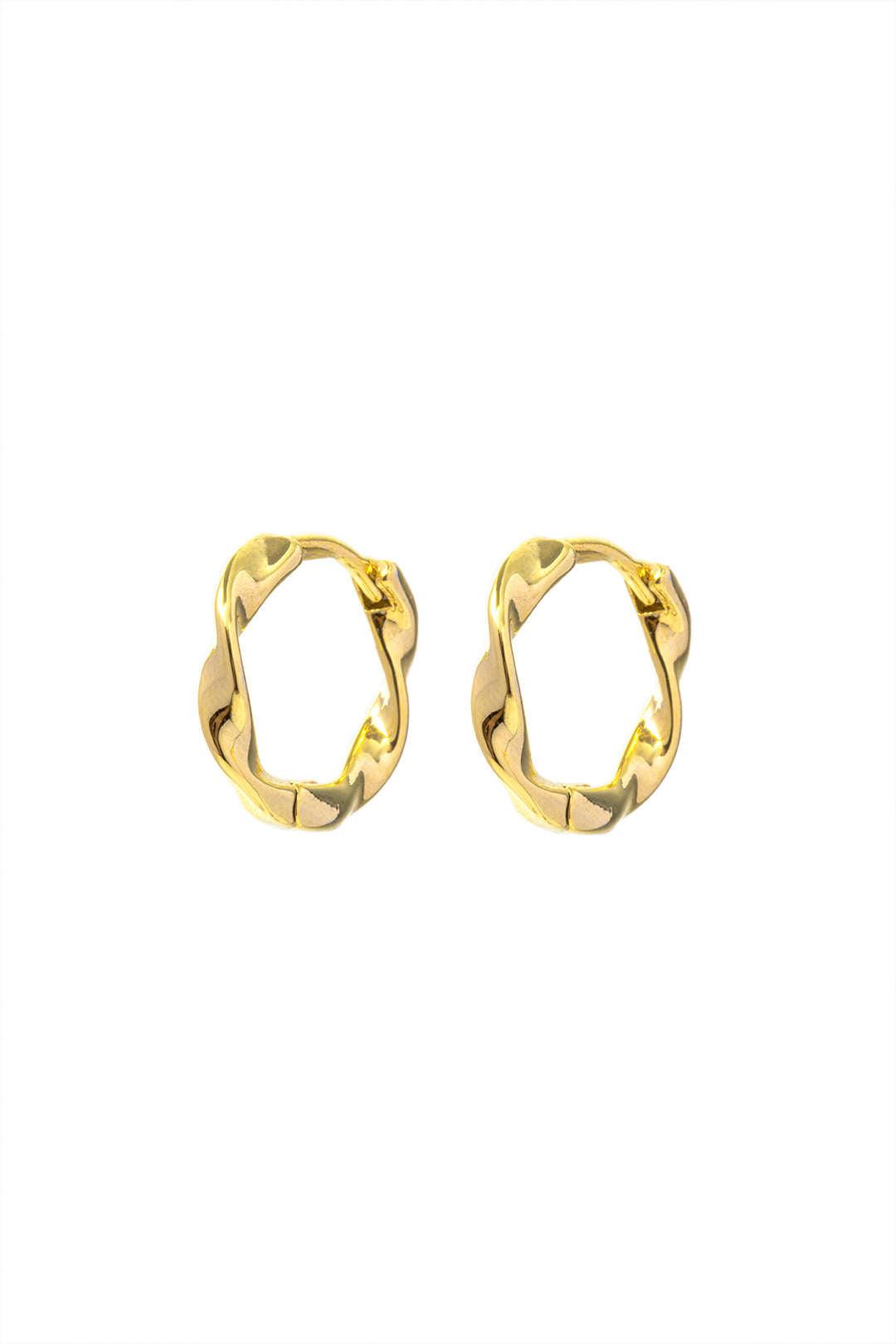 Twisted Huggie Hoop Earrings