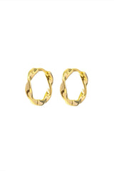 Twisted Huggie Hoop Earrings