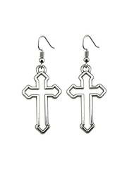Vintage Cutout Cross Earrings