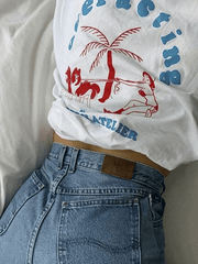 Vintage Logo Print Oversized Tee