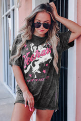 Western Yeehaw Graphic Print Short Sleeve T Shirt