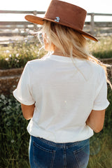White Cowboy Take Me Away Crew Neck T Shirt