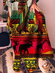 Printed Casual Graphic Shift Crew Neck Dress