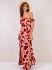 Pretty Bohemia Off-the-shoulder Maxi