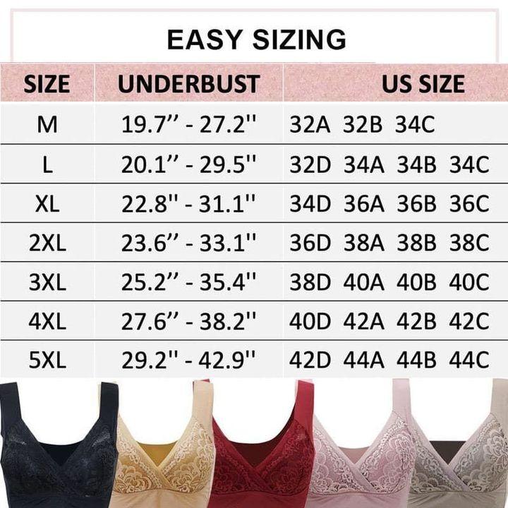Plus Size Comfort Extra Elastic Wireless Support Lace Bra