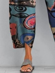 Printed  Holiday Pants