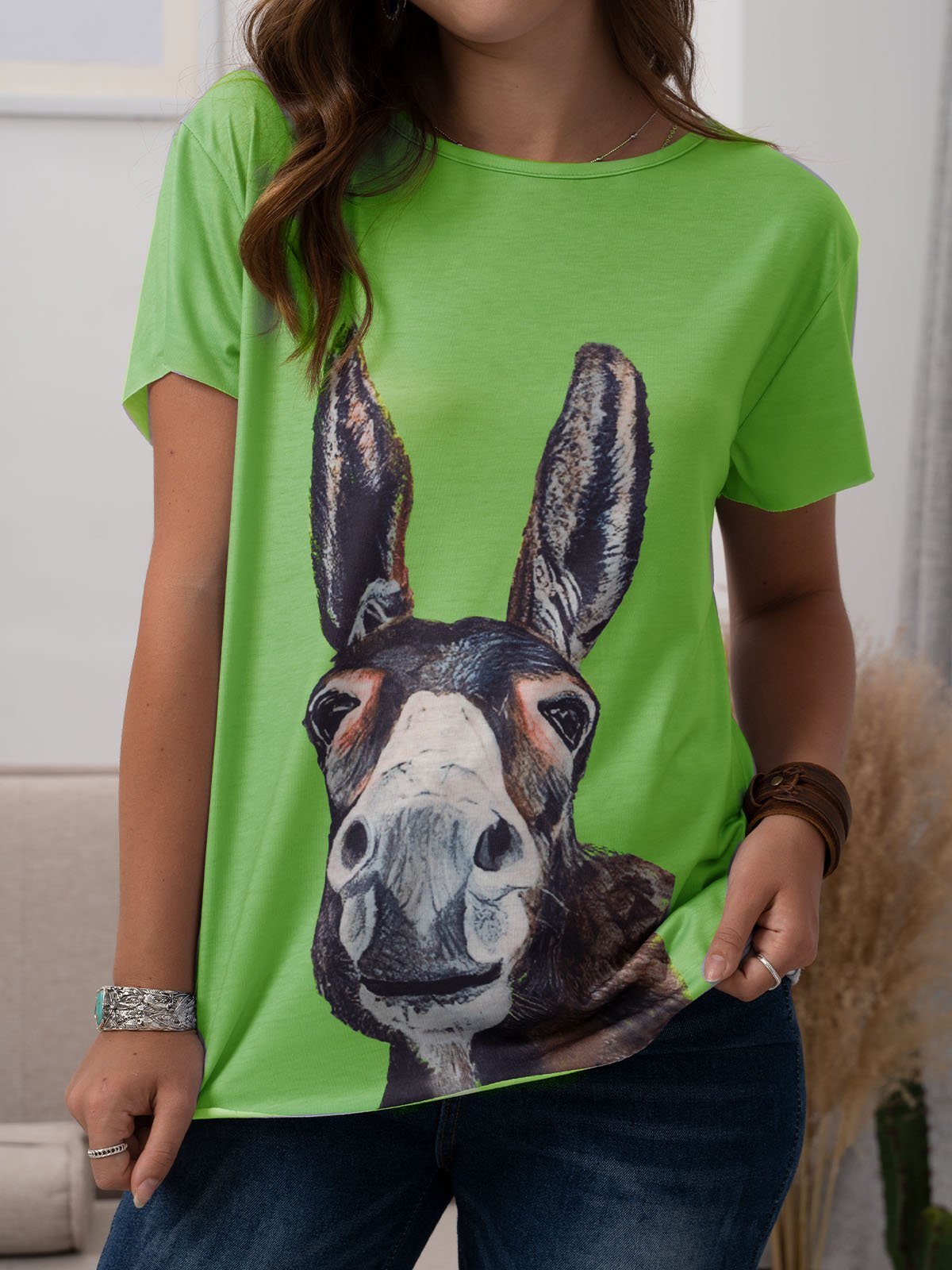 Printed Short Sleeve Casual Shirts & Tops