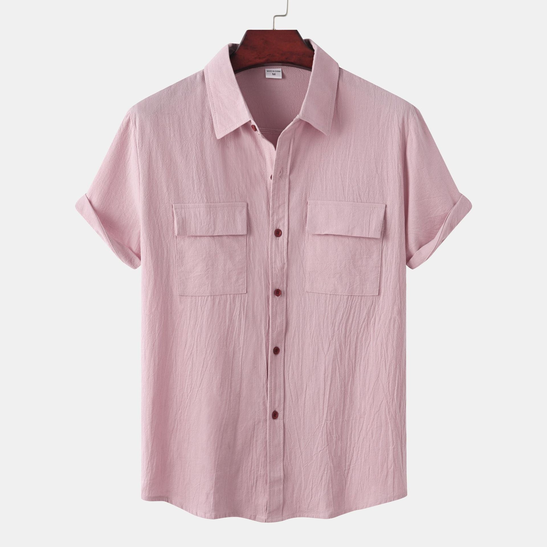 New Cotton And Linen Short-Sleeved Shirts