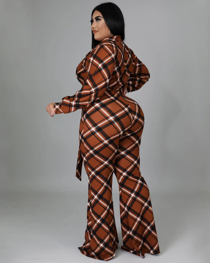 KIRA PLAID JUMPSUIT