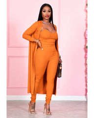 Cardigan Jumpsuit Set