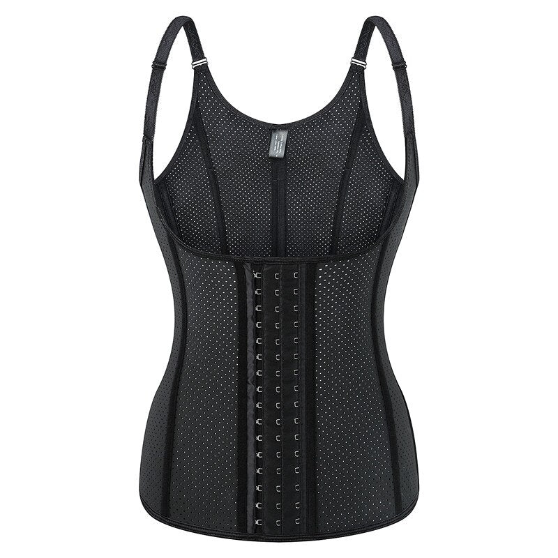 12 Steel Bone  Shapewear Breathable Latex Corset Vest Waist Trainer B