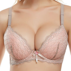 Sexy Gathered Bra Lace Plus Size Cup Bra