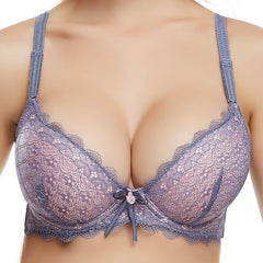 Sexy Gathered Bra Lace Plus Size Cup Bra