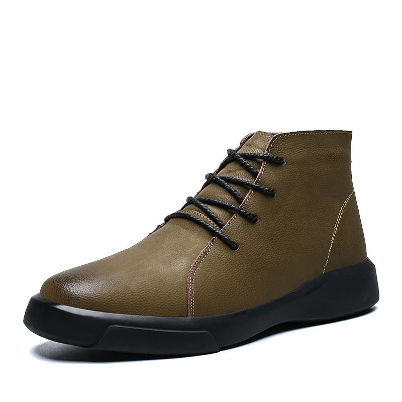 New Men's High Top Fleece Martin Boots