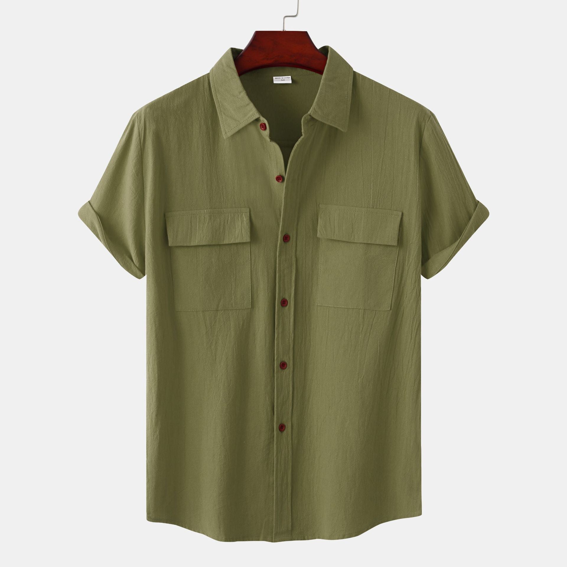 New Cotton And Linen Short-Sleeved Shirts