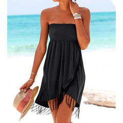Pure Casual Vest Macrame Shift Dresses