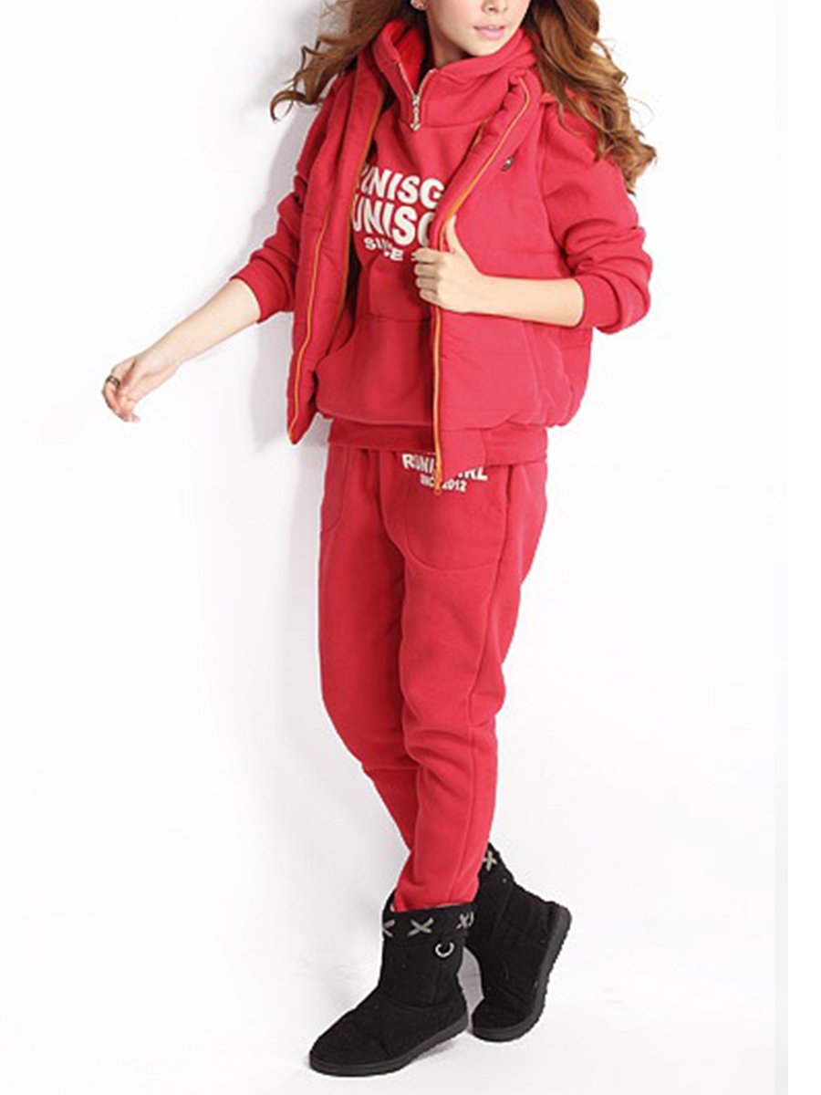 Plus Size More Colors Woman Fashion Warm Three-piece Hoodies