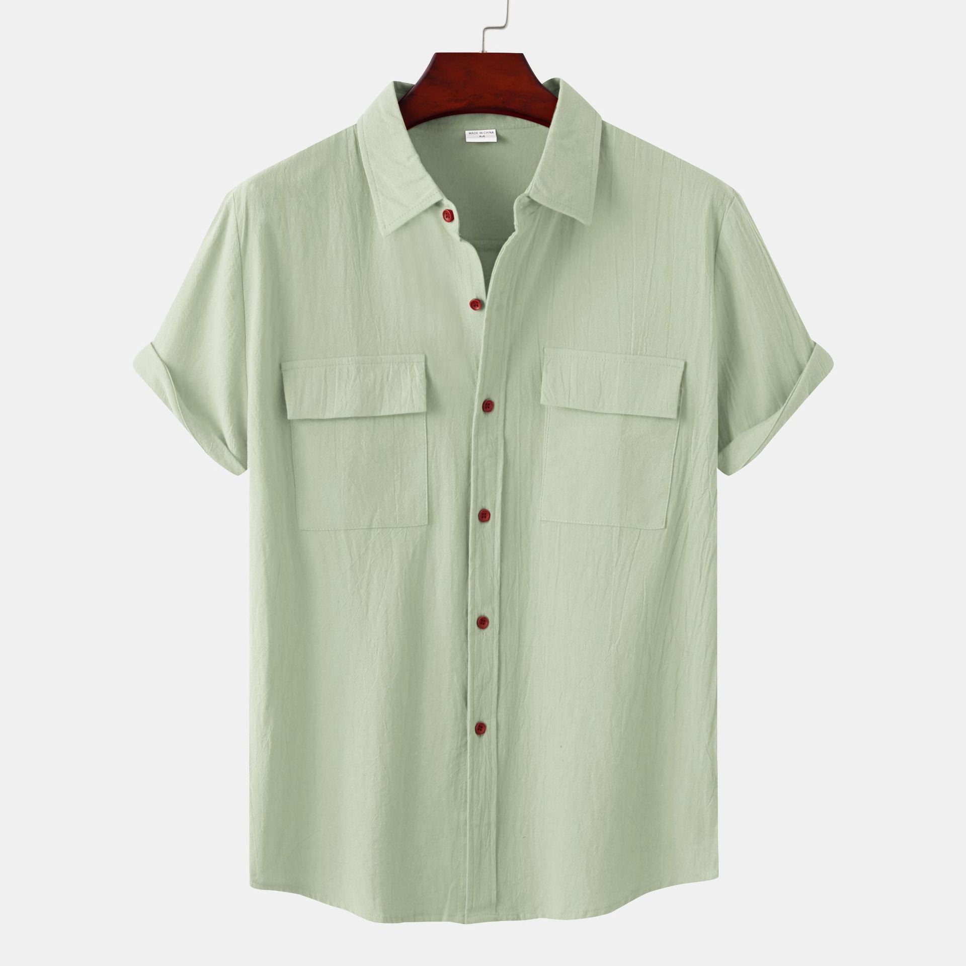 New Cotton And Linen Short-Sleeved Shirts