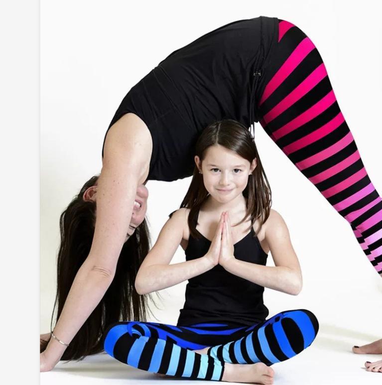 Stripe Parent-child Yoga Sports Fitness Pants