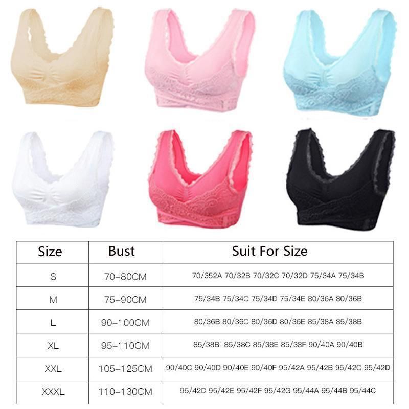 Bra - Seamless Lift Bra With Front Cross Side Buckle, Plus-Size Wirefree Lift Support Bra, 6 Colors