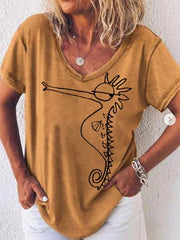 Printed short sleeve casual cotton T-shirts