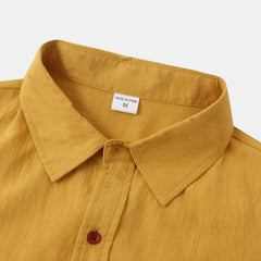 New Cotton And Linen Short-Sleeved Shirts