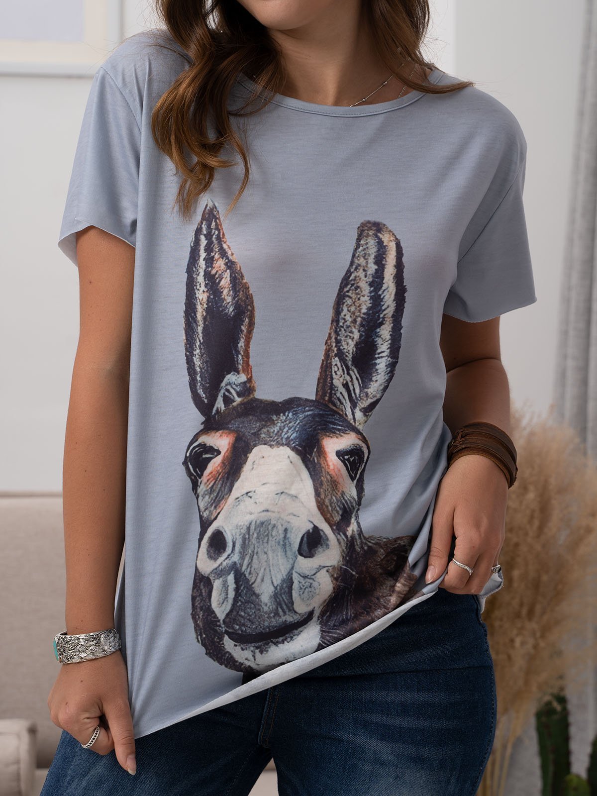 Printed Short Sleeve Casual Shirts & Tops