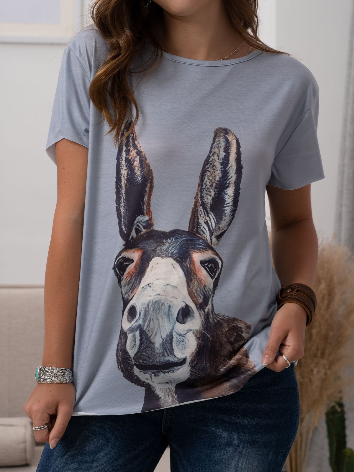 Printed Short Sleeve Casual Shirts & Tops