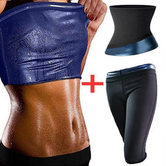 Fat Burning Vest Tops Coating Corset Slimming Belt Body Shapewear Sauna Pants