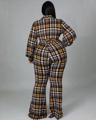 KIRA PLAID JUMPSUIT