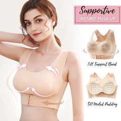 Seamless Front Buckle Support Bra