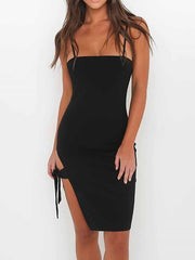 Pretty Sexy Solid Color Straps Off-Shoulder Off-Back Bodycon Bandage Dress