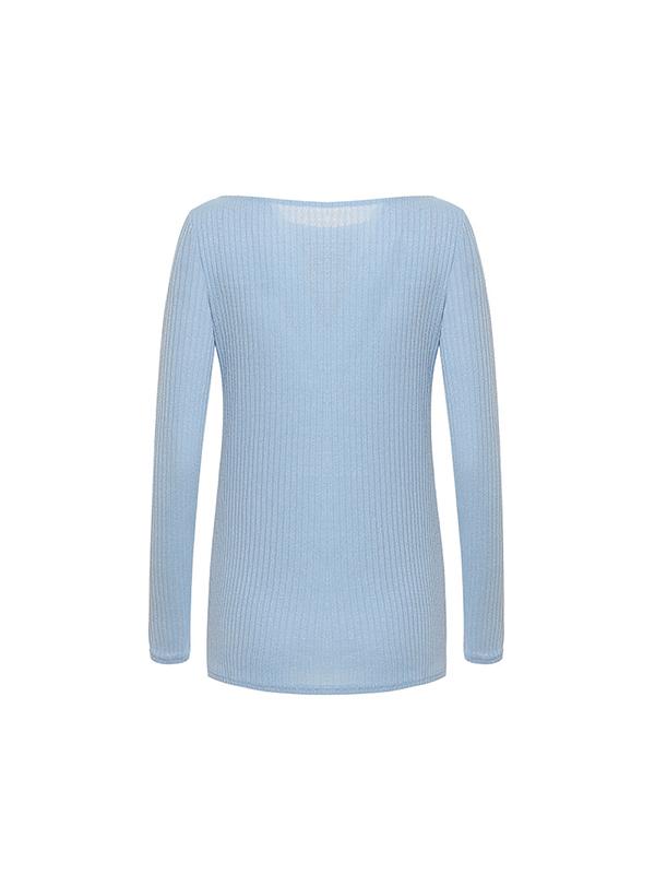 Plus Size Long Sleeve Special Collar Sweater for Woman