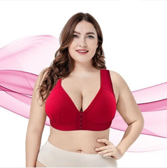 Plus Size Front Closure Elastic Push Up Comfort Bra