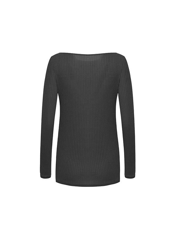 Plus Size Long Sleeve Special Collar Sweater for Woman
