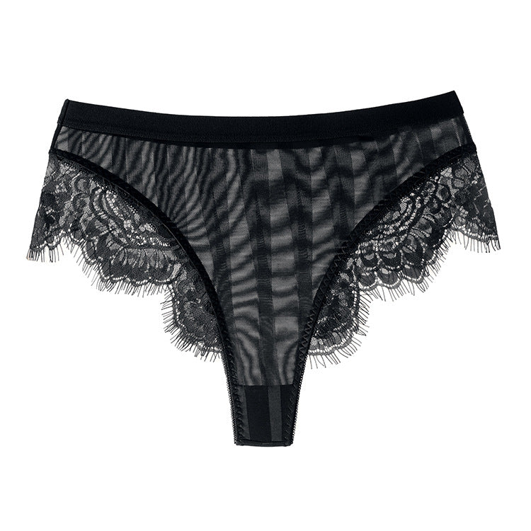 Female Feather Shape Lace Underwear