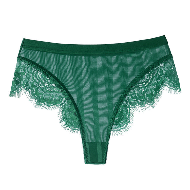 Female Feather Shape Lace Underwear