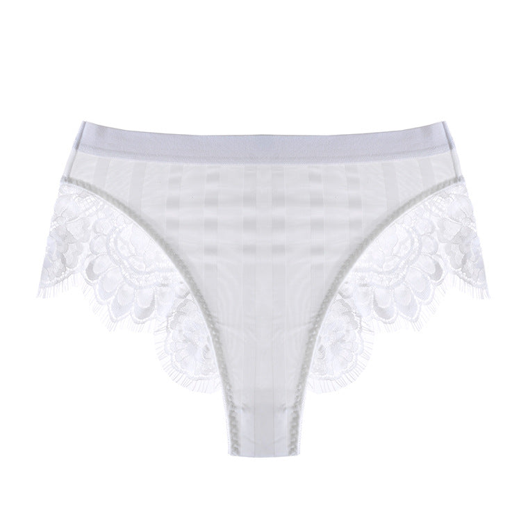 Female Feather Shape Lace Underwear