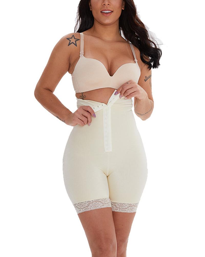Lace High Waist Abdomen Hips Bodysuit